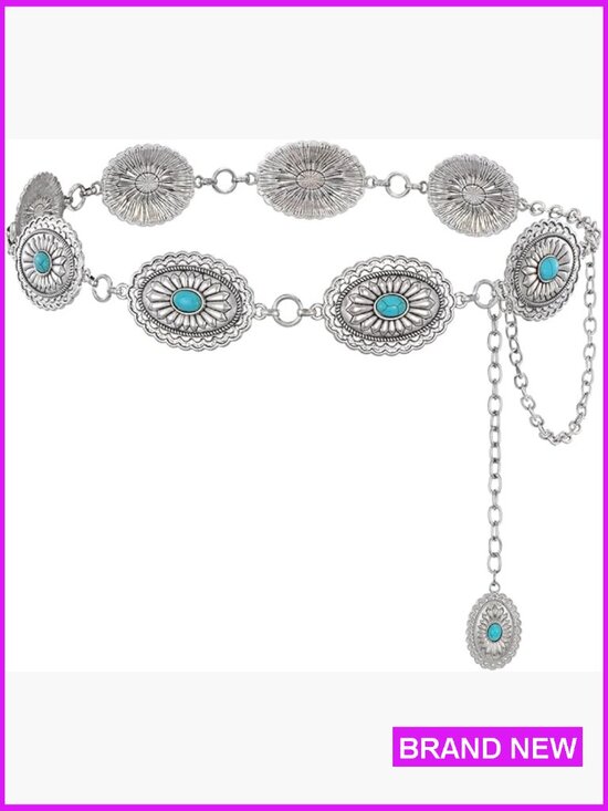 Accessories - Boho Western Metal Chain Belt Adjustable Concho Waist Link For Dresses Jeans